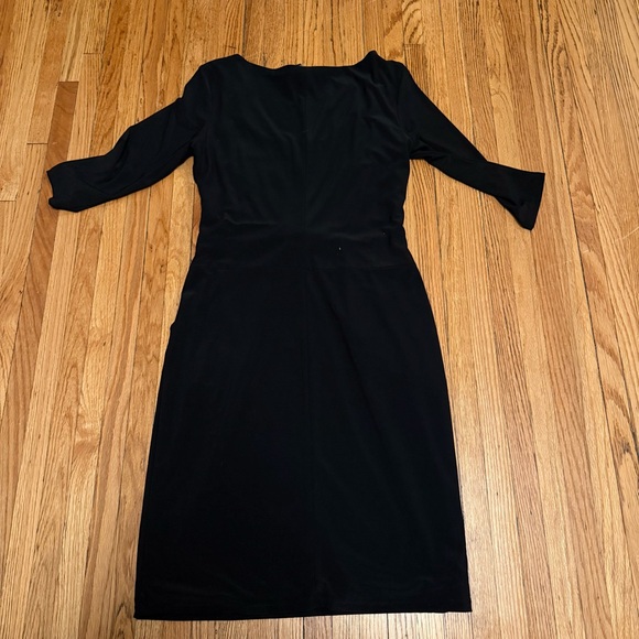 Ralph Lauren Classic Midi Black 3/4 Sleeve Dress - Picture 2 of 4